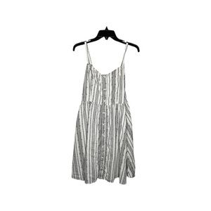 Old Navy Linen Blend Sundress Cami Mini Button Front Dress XS